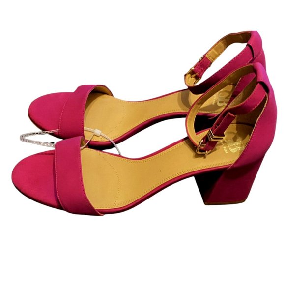 Gianni Bini Shoes Magenta Pink Open Toe Ankle Strap Shoes Size 1m